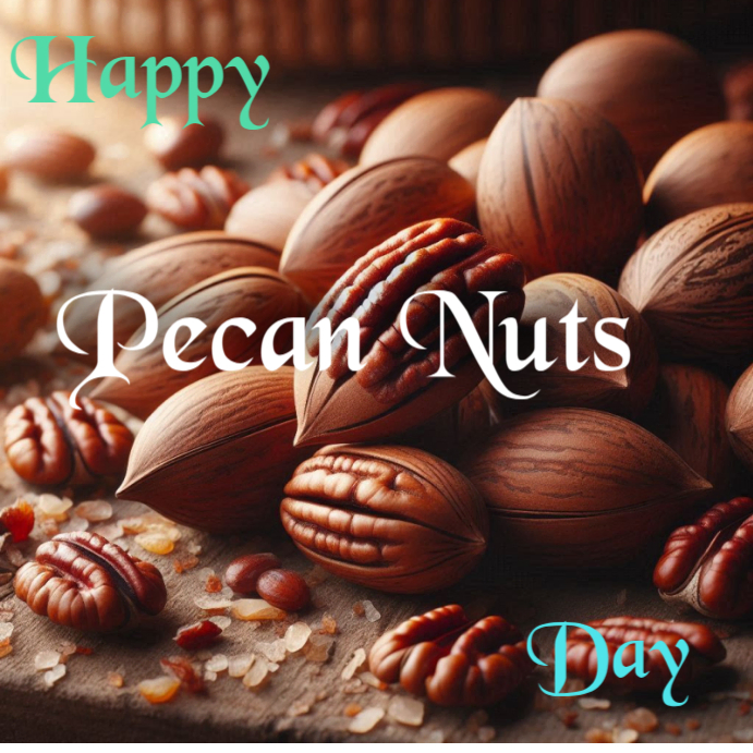 Plantilla de Brown Maximalist Happy Pecan Nuts Day Instagram Post ...