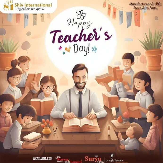 Copy of Brown Maximalist Happy Teacher's Day Instagram Post | PosterMyWall