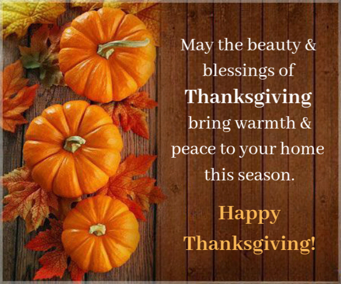Brown Maximalist Happy Thanksgiving Medium Rectangle Template ...