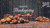 Brown Maximalist Happy Thanksgiving Video Template  Digital Display (16:9)