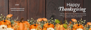 Brown Maximalist Happy Thanksgiving Wishes Template Email Header E-poskop