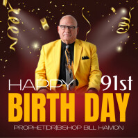 Brown Maximalist Hbd Instagram Post template