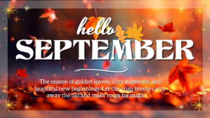 棕色 September Affichage numérique Template