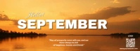 Brown Maximalist Hello September Facebook Cover Photo template