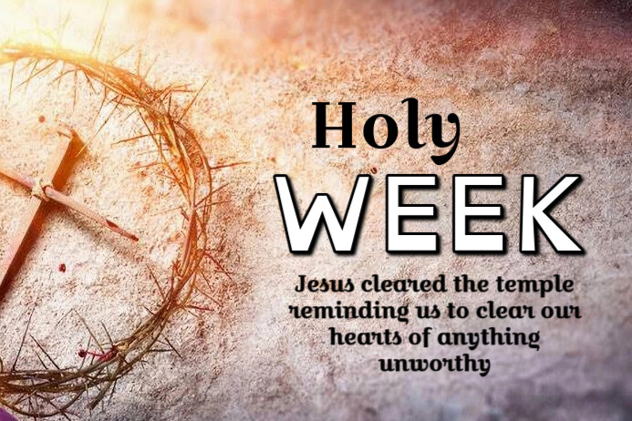 Copy of Brown Maximalist Holy Week Banner 4' × 6' | PosterMyWall