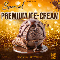 Brązowy Ice Cream Promotion Iphosti le-Instagram Template