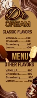 Brown Maximalist Ice Cream Menu Half Page Letter Isigamu Sekhasi Lencwadi template
