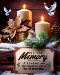 Brown Maximalist In Loving Memory Holiday Tribute - Christmas Remembrance  Instagram Portrait template