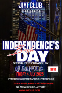 Brown Maximalist Independence Day Bash Free Party, Club Event Promotional Graphic Template  Pinteres Pinterest Grafieka