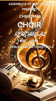 Brown Maximalist Instagram Story Choir Rehearsal post template