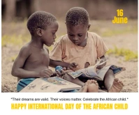 Brown Maximalist International Day Of The African Child  Medium Rectangle template