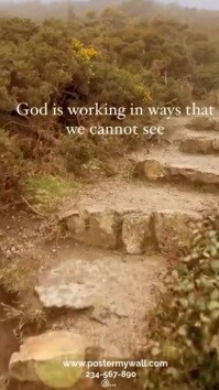 Brown Maximalist Keep Praying - God Is Still Working  Digital Display (9:16) template