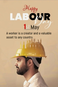 Brown Maximalist Labour Day Pinterest Graphic Pinterest-grafik template