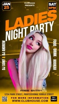 Brown Maximalist Ladies Night  Instagram Story template