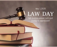 Brown Maximalist Law Day Medium Rectangle template