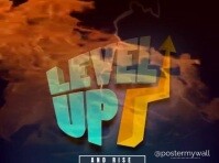 Brown Maximalist Level Up And Rise -ignite Your Next Chapter  Yard Sign template