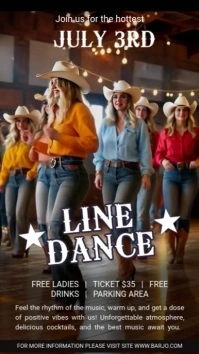 Brown Maximalist Line Dance F Template Instagram Story