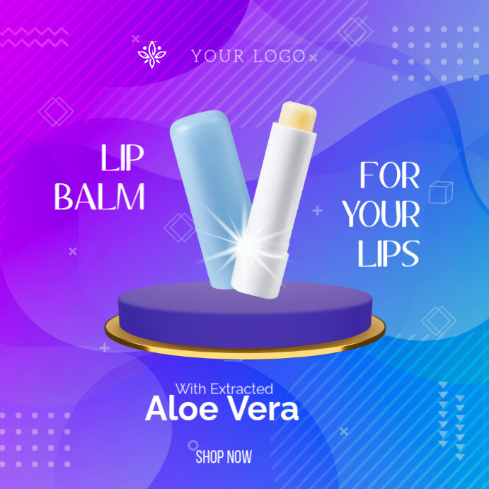 Balm Poster Brown Maximalist Lip Balm Instagram Post Template | PosterMyWall