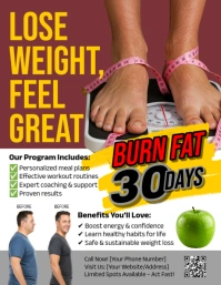 Brown Maximalist Lose Weight Flyer (us Letter) template