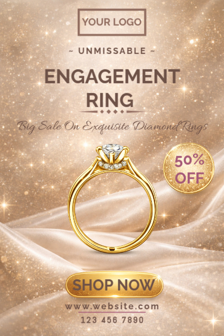 Engagement Ring Sale Posters Template | PosterMyWall