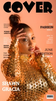 Brown Maximalist Magazine Cover  Digital Disp template
