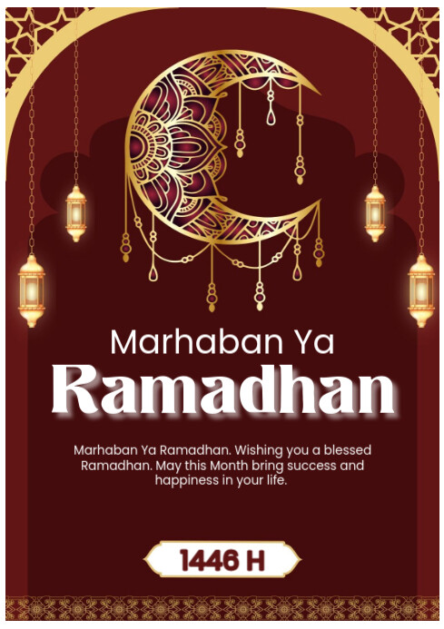 Plantilla de Brown Maximalist Maraba Ramdhan A4 | PosterMyWall