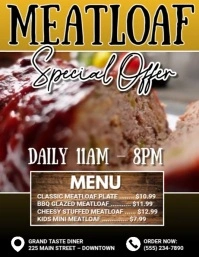 Brown Maximalist Meatloaf Flyer (us Letter) Pamflet (VSA Brief) template