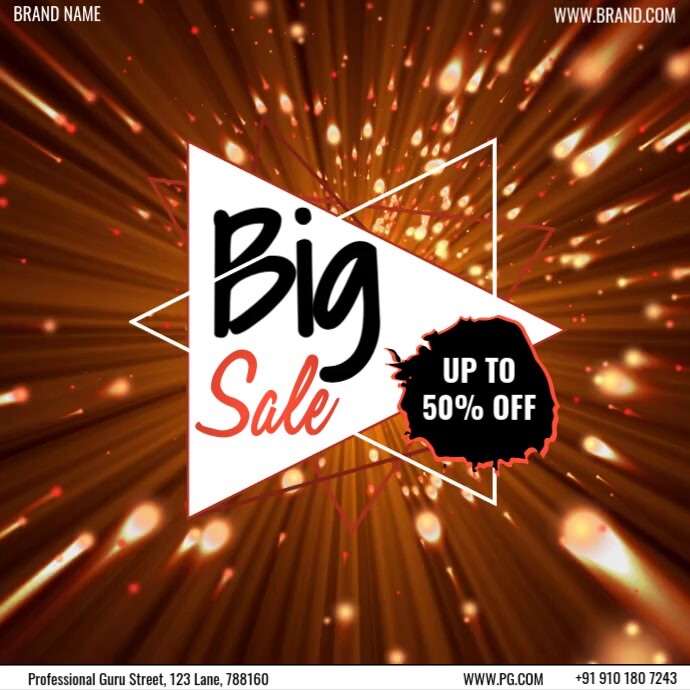 Brown Maximalist Mega Sale Instagram Post template