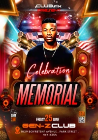 Brown Maximalist Memorial Day A4 template