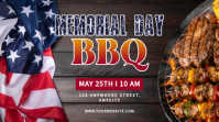 Brown Maximalist Memorial Day BBQ Twitter Post template