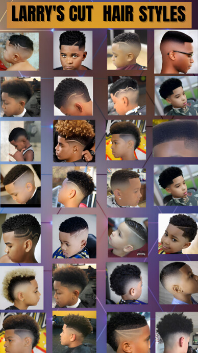 Brown Maximalist Men's Haircut Poster Instagr Instagram Story template