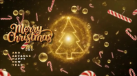 Brown Maximalist Merry Christmas And Advance Happy New Year Greeting Video With Golden Tree Effect T Hamparan Twitch template