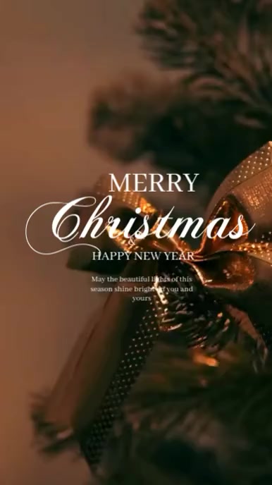 Copy of Brown Maximalist Merry Christmas And Happy New Year Digital ...
