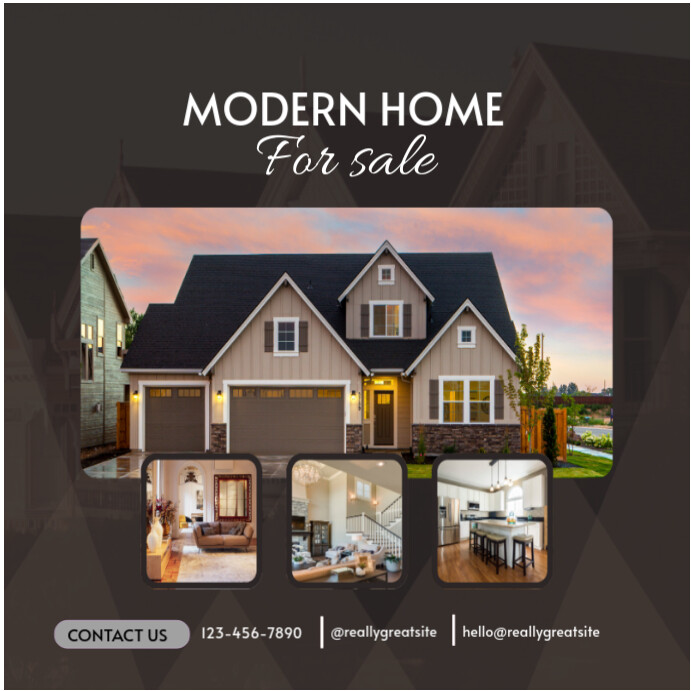 Copy of Brown Maximalist Modern Home For Sale Instagram Post | PosterMyWall