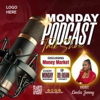 Brown Maximalist Monday Podcast Talk Show Ads  Instagram Post template