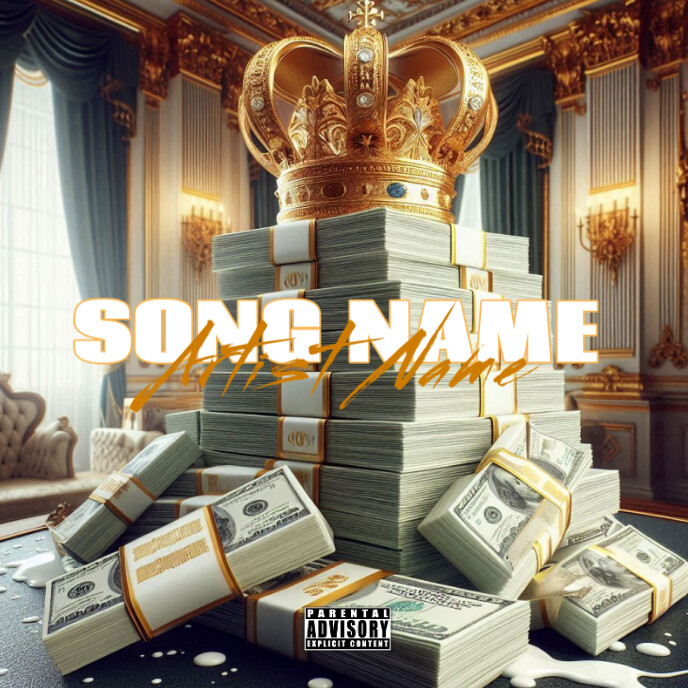 Brown Maximalist Money Mixtape Album Cover  Album Cover Capa de álbum template