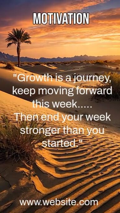 Brown Maximalist Motivation  Digital Display (9:16) template
