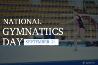 Brown Maximalist National Gymnastics Day Post Plakkaat template