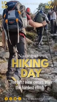 Brown Maximalist National Hiking Day  Instagram Reel template