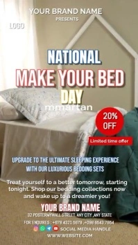 Brown Maximalist National Make Your Bed Day template