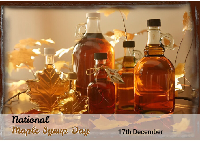 Brown Maximalist National Maple Syrup Day A4 template