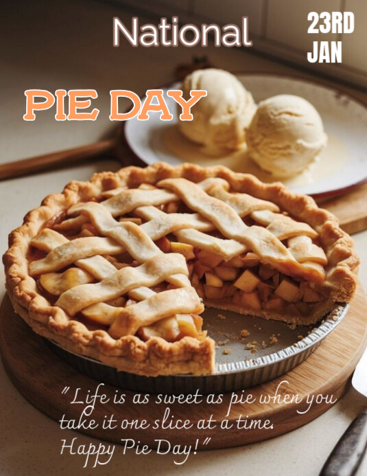Brown Maximalist National Pie Day Templates Flyer (us Letter ...