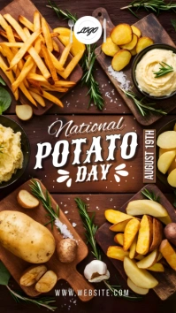 Brown Maximalist National Potato Day Instagra Instagram Story template