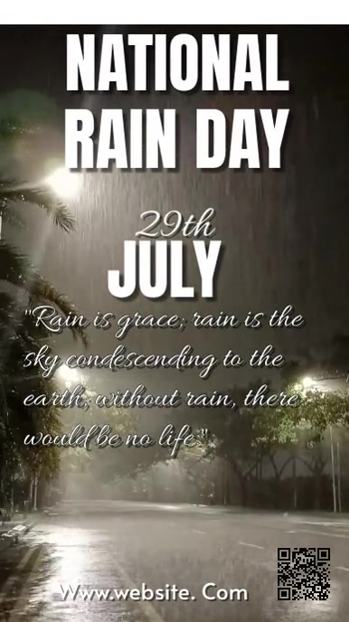 Brown Maximalist National Rain Day Instagram Template | PosterMyWall
