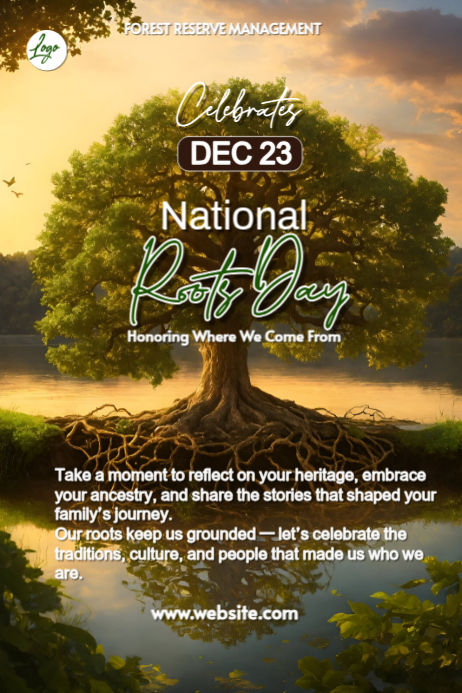 Copy of Brown Maximalist National Roots Day Poster | PosterMyWall