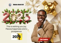 Brown Maximalist New Year  A3 template