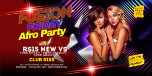 Brown Maximalist Night Club Party Eventbrite Banner template