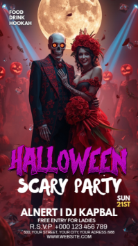 Brown Maximalist Night Club Party Instagram Story template