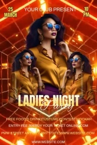 Brown Maximalist Night Party  Pinterest Graphic template