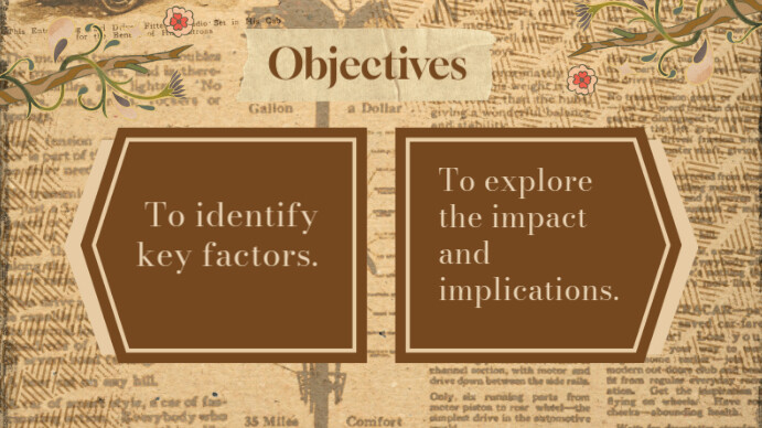 Brown Maximalist Objectives Digital Display (16:9) Template | PosterMyWall